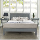 Wooden Grey Panel Bed Frame Queen (Zinus)