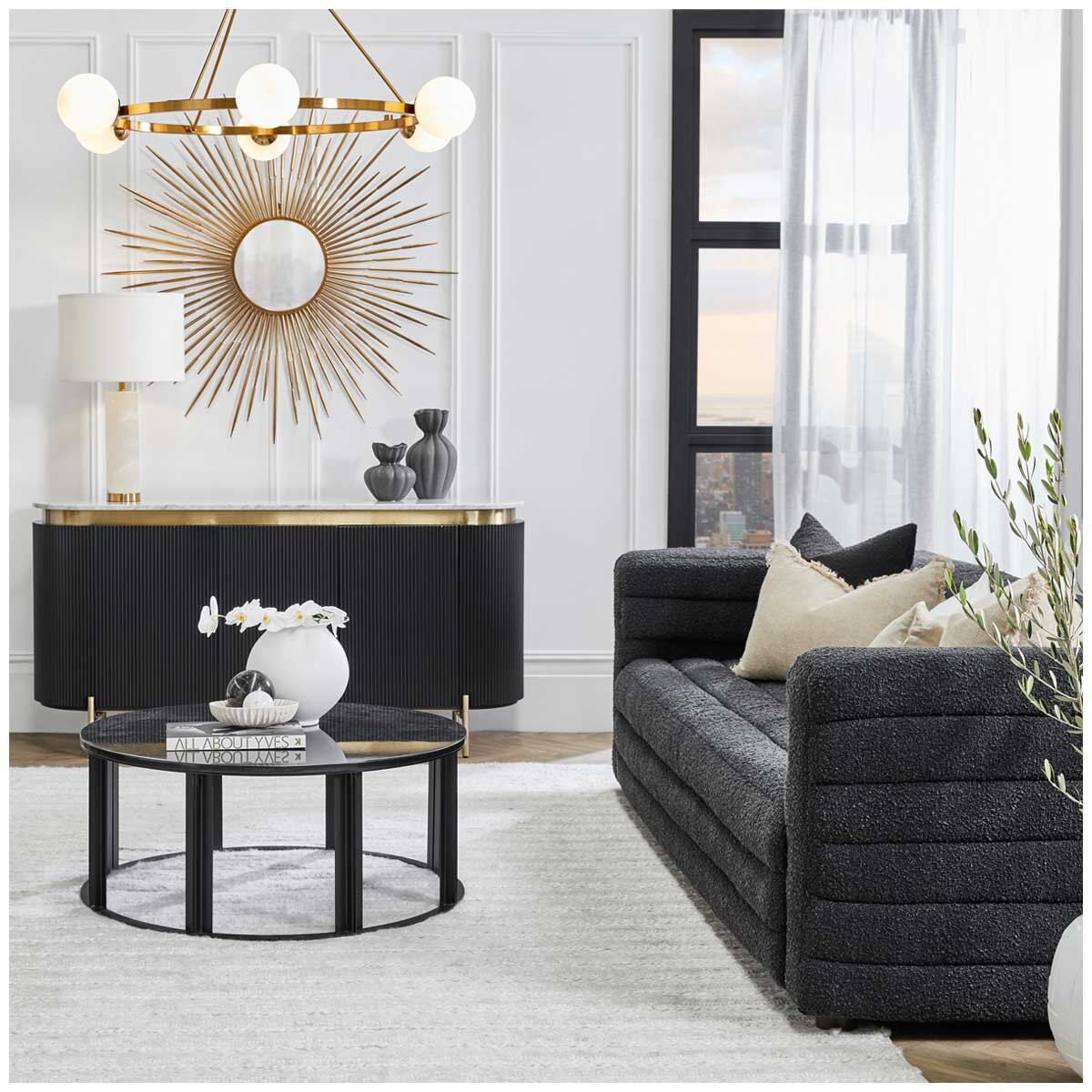 CAFE LIGHTING & LIVING Demarco Buffet Black