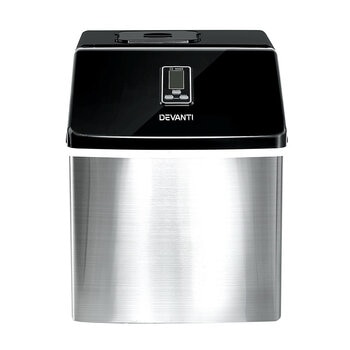 Devanti Portable Ice Cube Maker 3.2L Stainless Steel