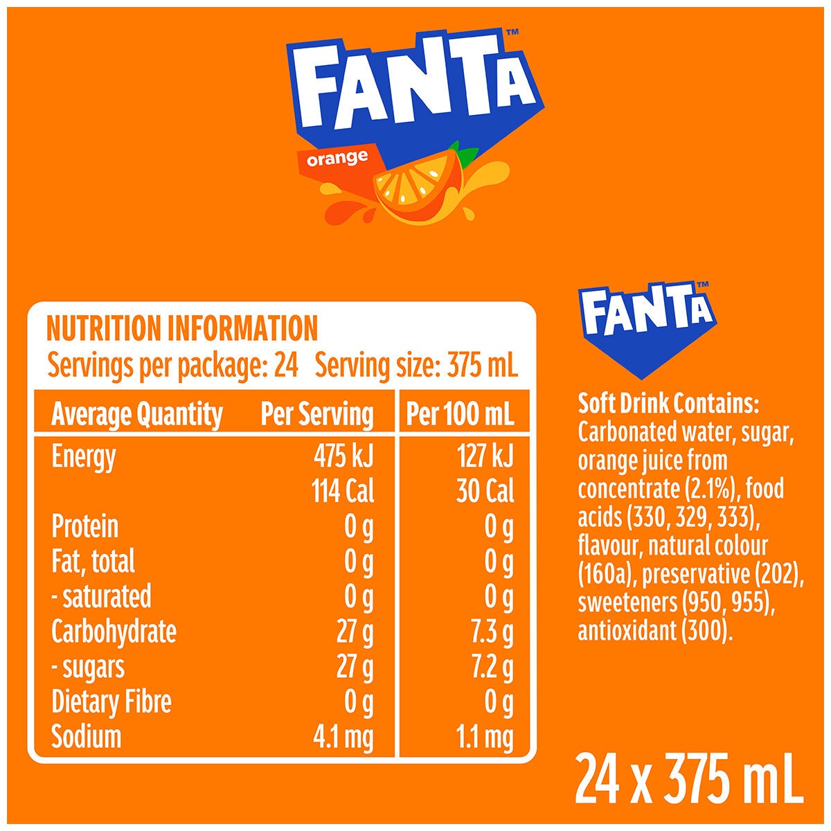 Coca Cola Variety Pack Fanta Sprite Coke Classic 375ml x 30 Pack