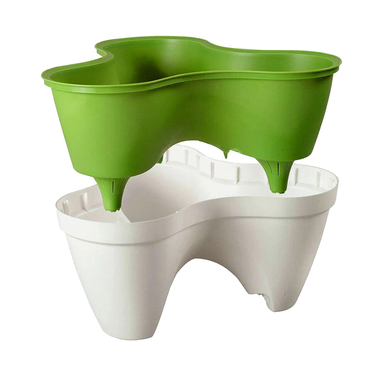 keter Ivy Planters White Green Set 3 Piece