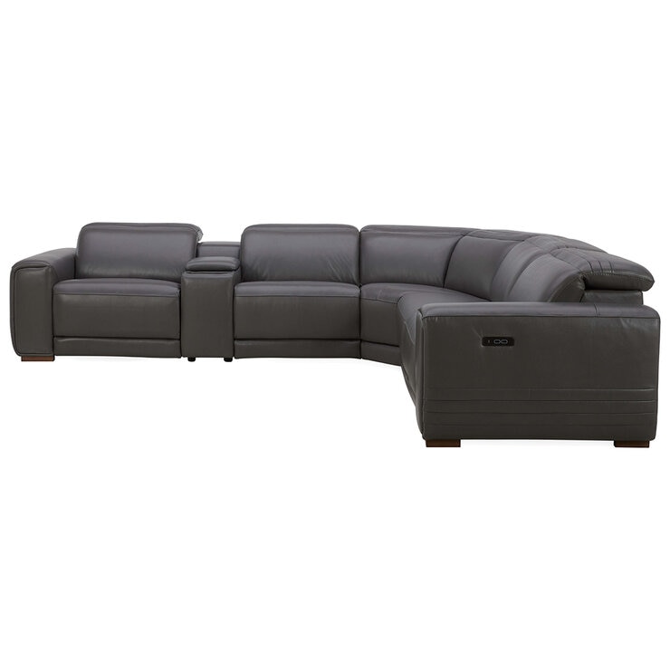 Aiden & Ivy Leather Power Reclining Sectional