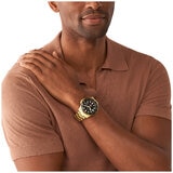 Fossil Blue GMT Gold-Tone Stainless Steel Men's Watch FS5900