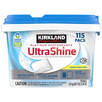 Kirkland Signature Safer Choice Dishwashing Pacs 115 Count