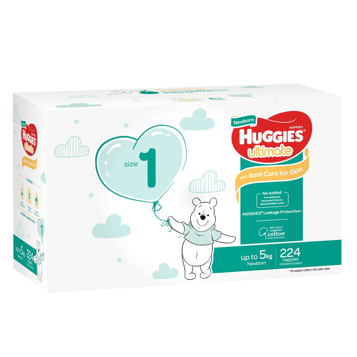 Huggies Unisex Ultimate Nappies Size 1 Newborn (Up to 5 k...