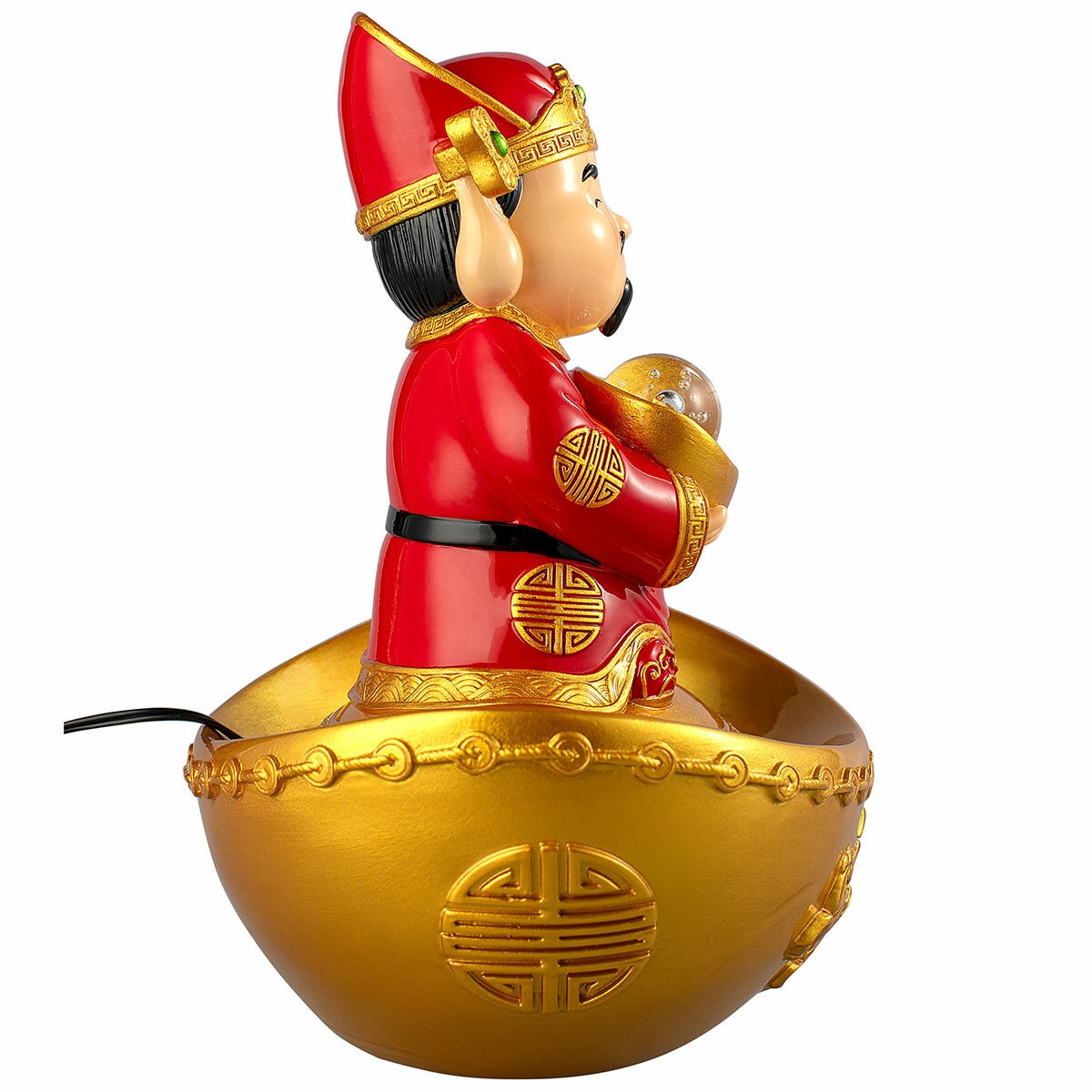 God Of Wealth Water Fountain 22cm