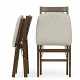 Stakmore Wood Upholstered Folding Chair 2 Pack