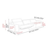 Valencia Valentina Leather Reclining Lounge 3 Seater Beige Color
