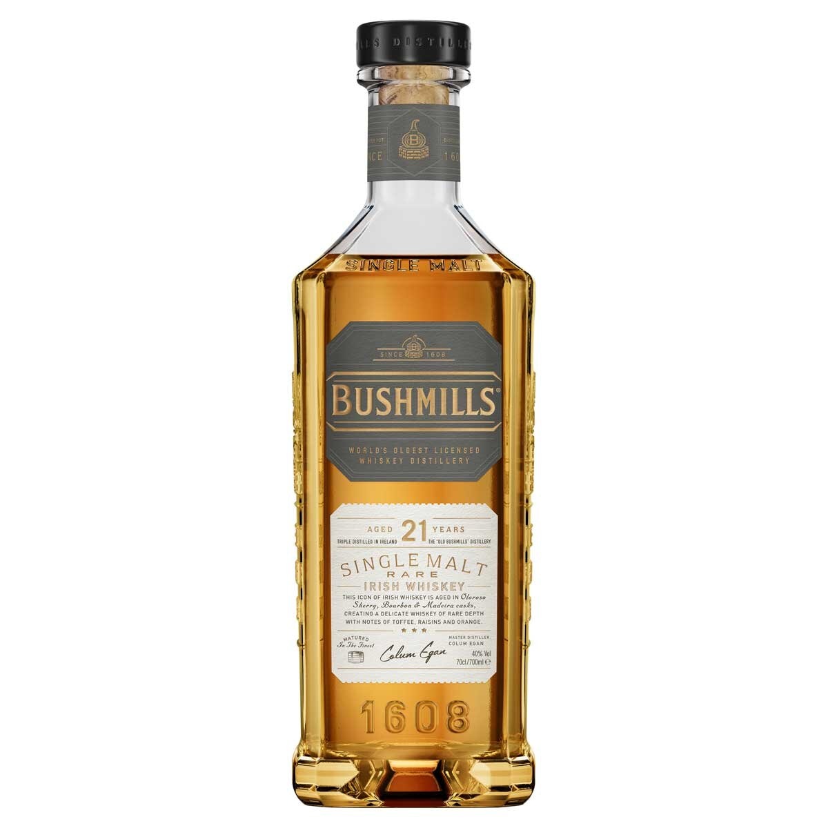 Bushmills 21 Year Old Single Malt Irish Whiskey 700ml