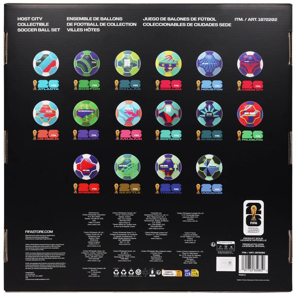 FIFA World Cup Host Cities Ball Set 16 Pieces