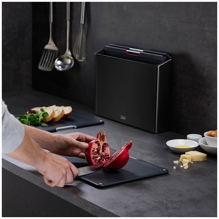 Joseph Joseph Folio Steel Chopping Board Set 4pc Black Costco Australia