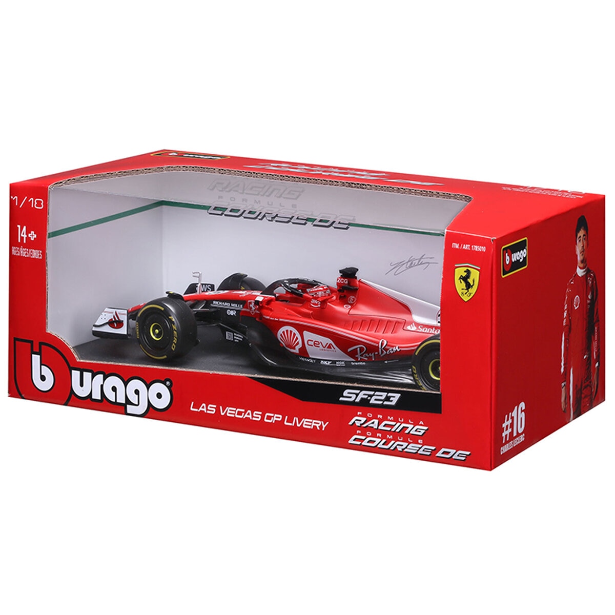 1:18 Ferrari SF-23 2023 Las Vegas Charles Leclerc 1:18 Ferrari SF-23 2023 Las Vegas Charles Leclerc