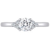 18KT White Gold 0.85ctw Diamond Bridal Set With 0.60ctw Centre