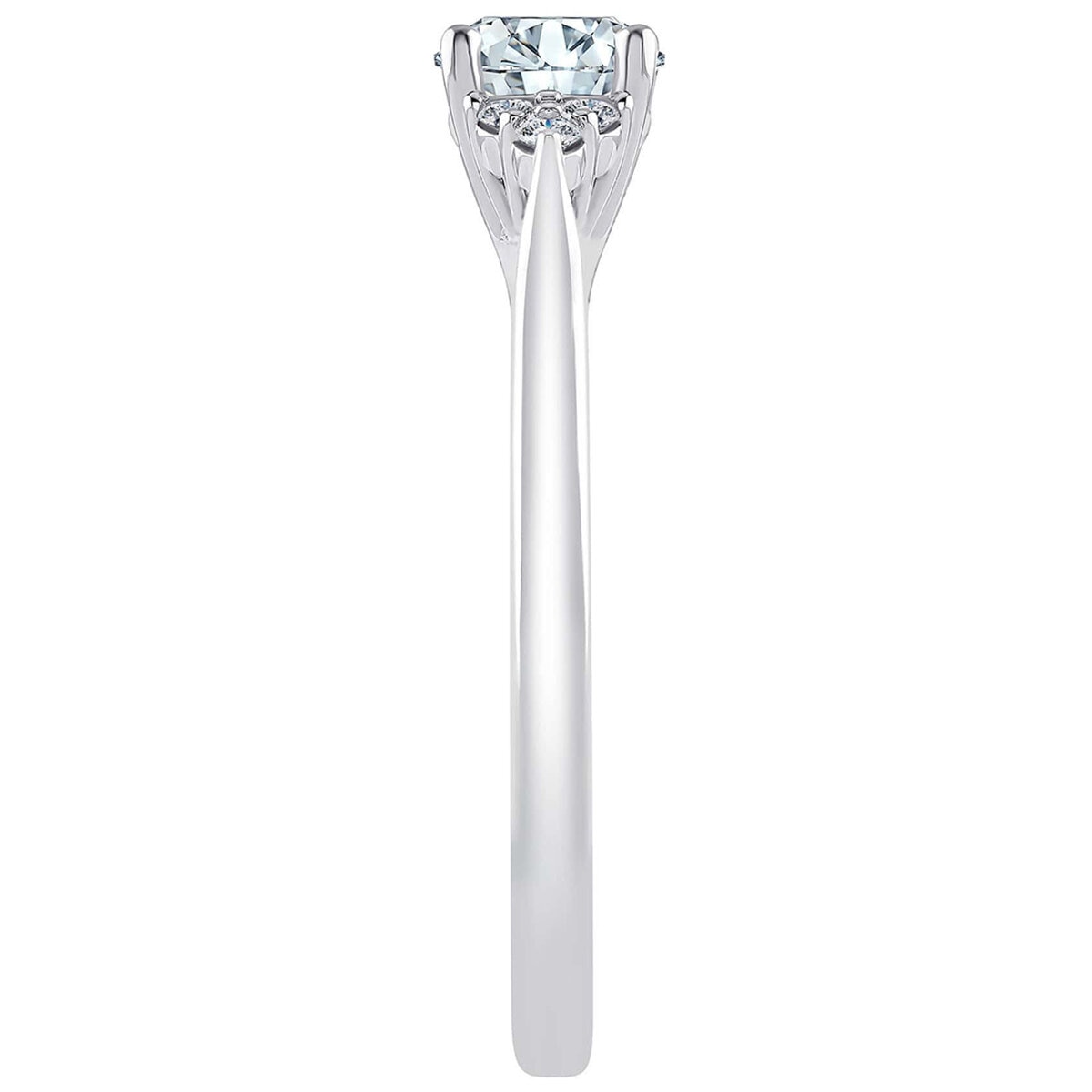 18KT White Gold 0.85ctw Diamond Bridal Set With 0.60ctw Centre