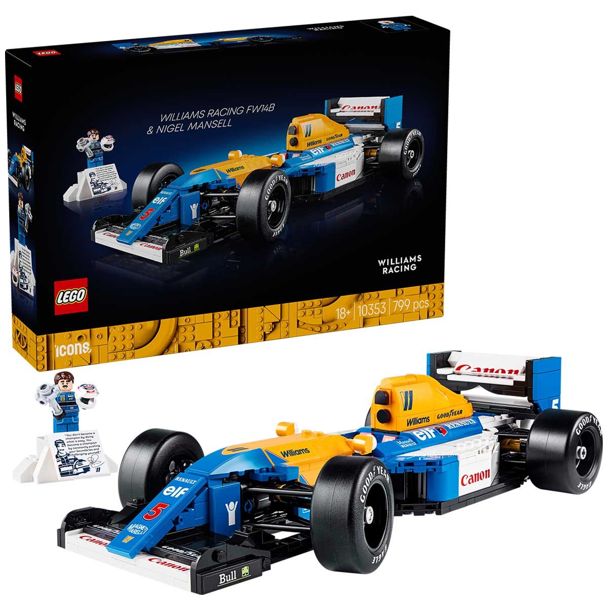 LEGO Icons Williams Racing FW14B & Nigel Mansell 10353