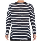 JAG Ava Stripe Tee - Navy/White