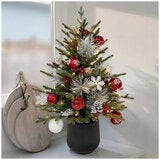 CGH 91.44cm Pre-Lit Decorated Pine Tree CGH 91.44cm Pre-Lit Decorated Pine Tree