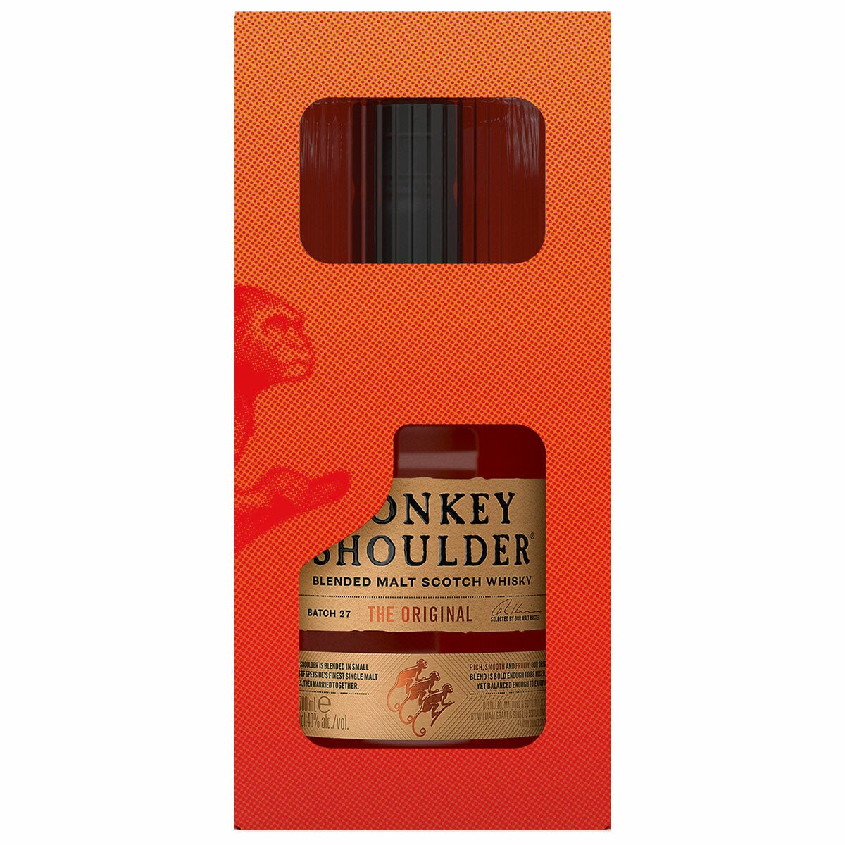 Monkey Shoulder Blended Malt Scotch Whisky 700ml and Glass Gift Pack Monkey Shoulder Blended Malt Scotch Whisky 700ml and Glass Gift Pack