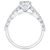 18KT White Gold 1.35ctw Diamond Bridal Ring With 1.00ct Centre Stone