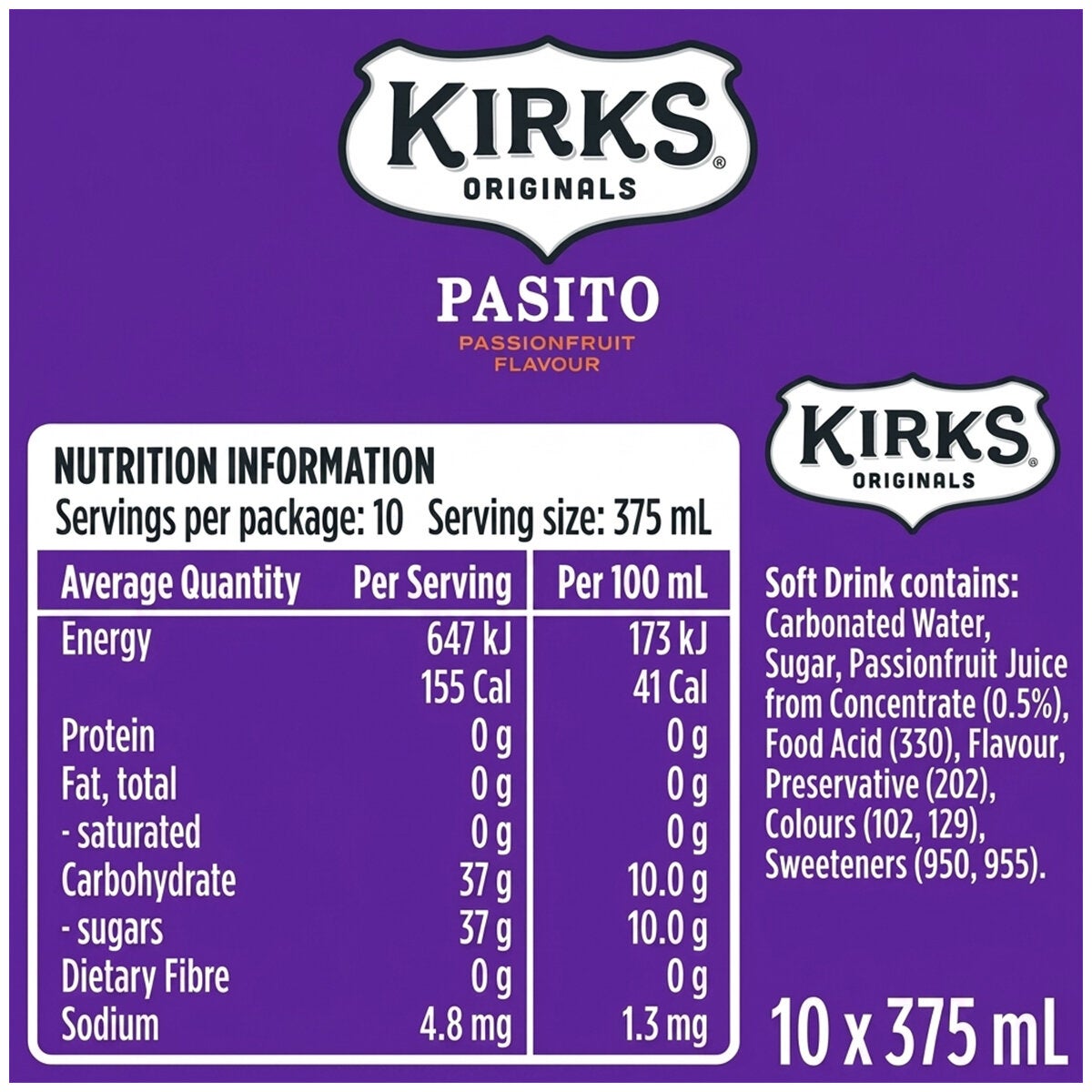 Kirks Mixed Multipack 375ml x 30 Pack