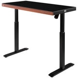 airLIFT Glass Top Electric Height-Adjustable Standing Desk Black