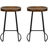 Artiss Black Vintage Tractor Barstool 2 pack