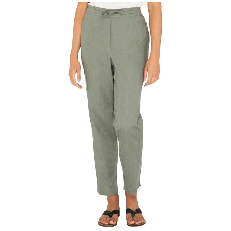 Advent Women's Linen Pant Olive Costco Australia