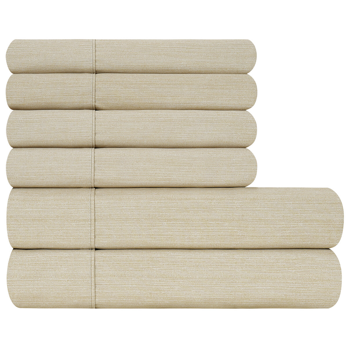 South Point Home Fashions Poly Flannel Sheet Set 6 Piece Queen Textured Stripe