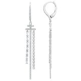 18KT White Gold 1.04ctw Diamond Earrings