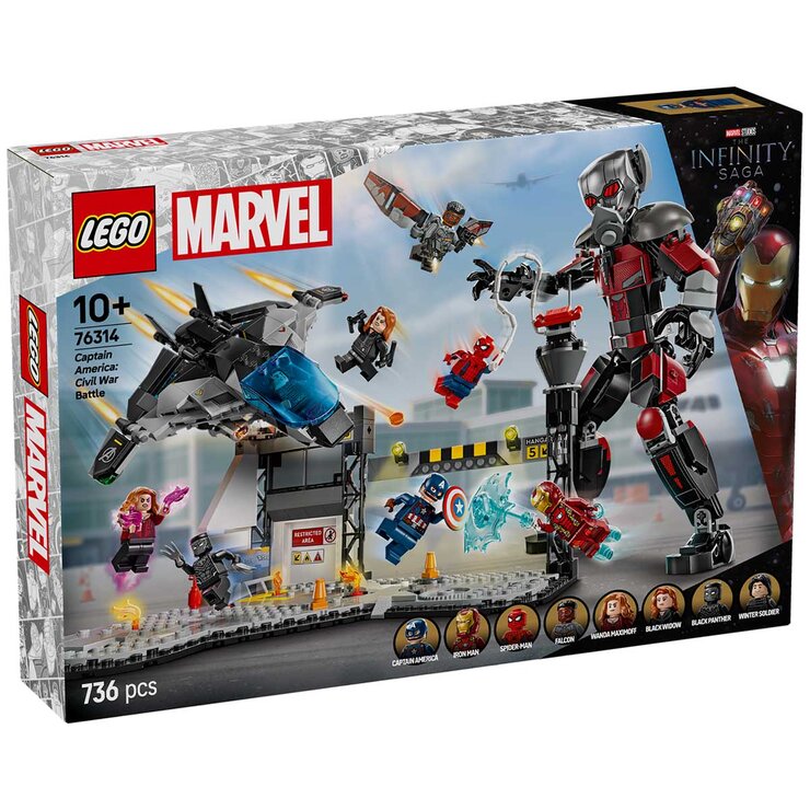 LEGO Marvel Captain America Civil War Action Battle Buildable Playset 76314 LEGO Marvel Captain America Civil War Action Battle Buildable Playset 76314