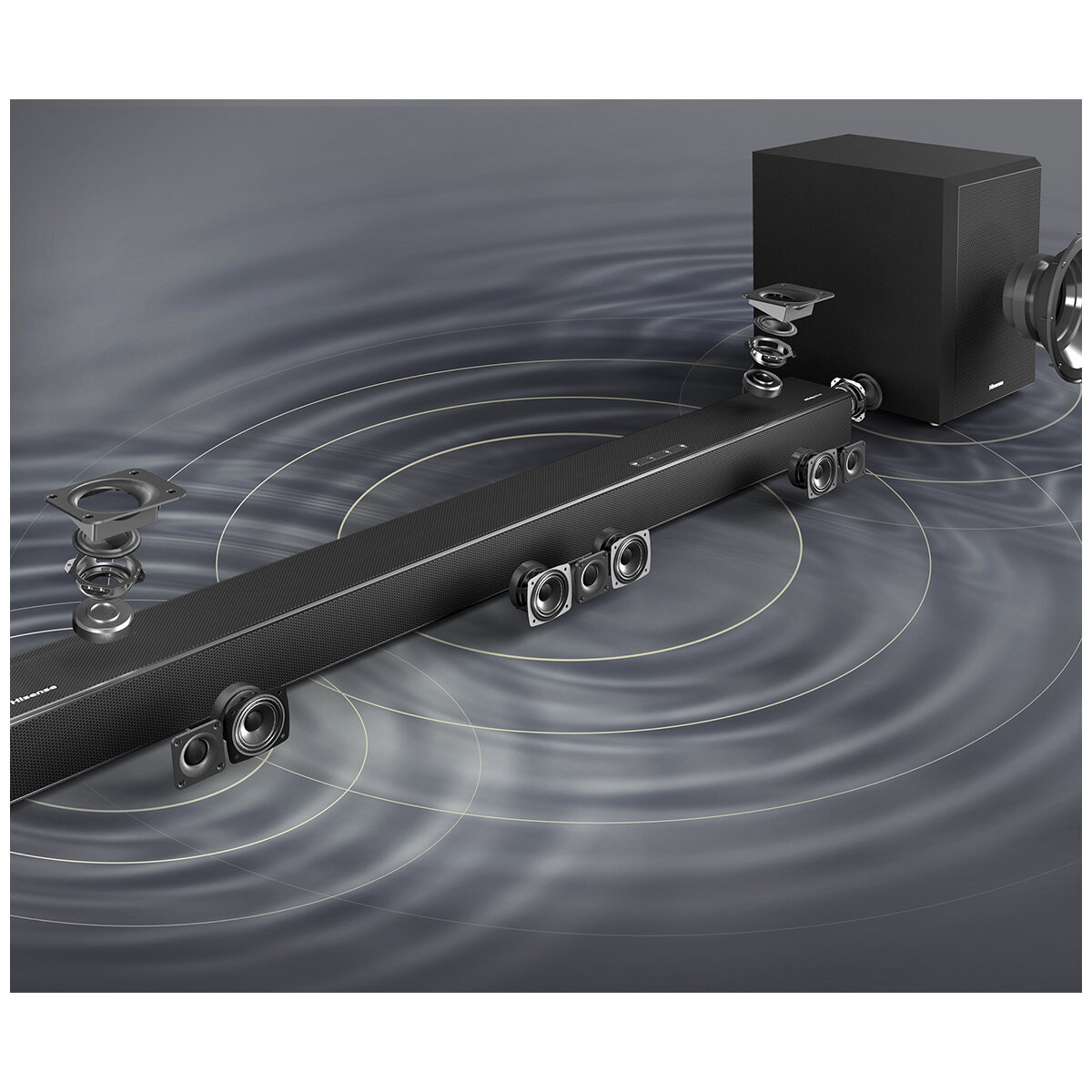 Hisense Dolby Atmos 5.1.2 Channel Soundbar with Wireless Subwoofer U5120G