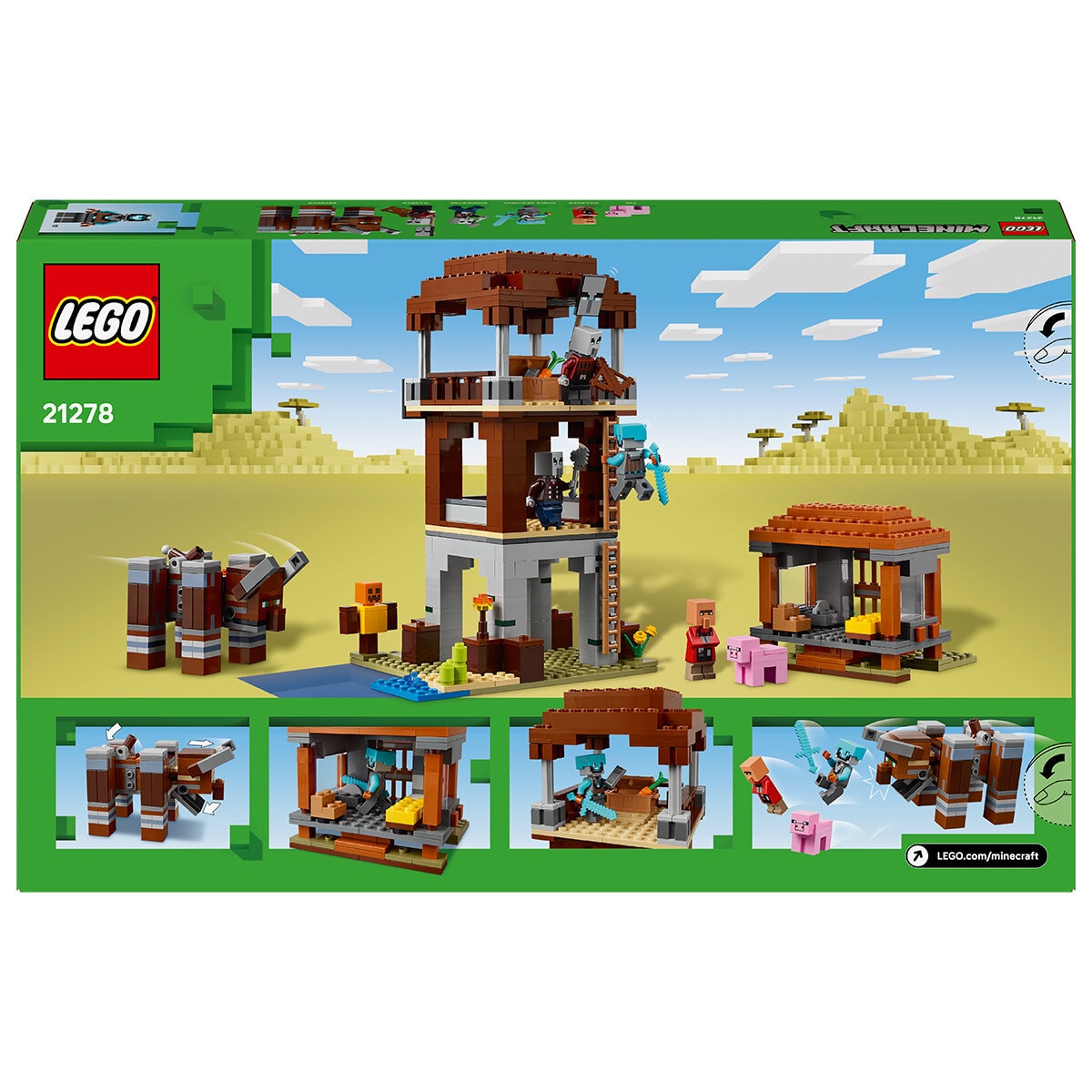 LEGO Minecraft The Pillager Outpost and Ravager 21278