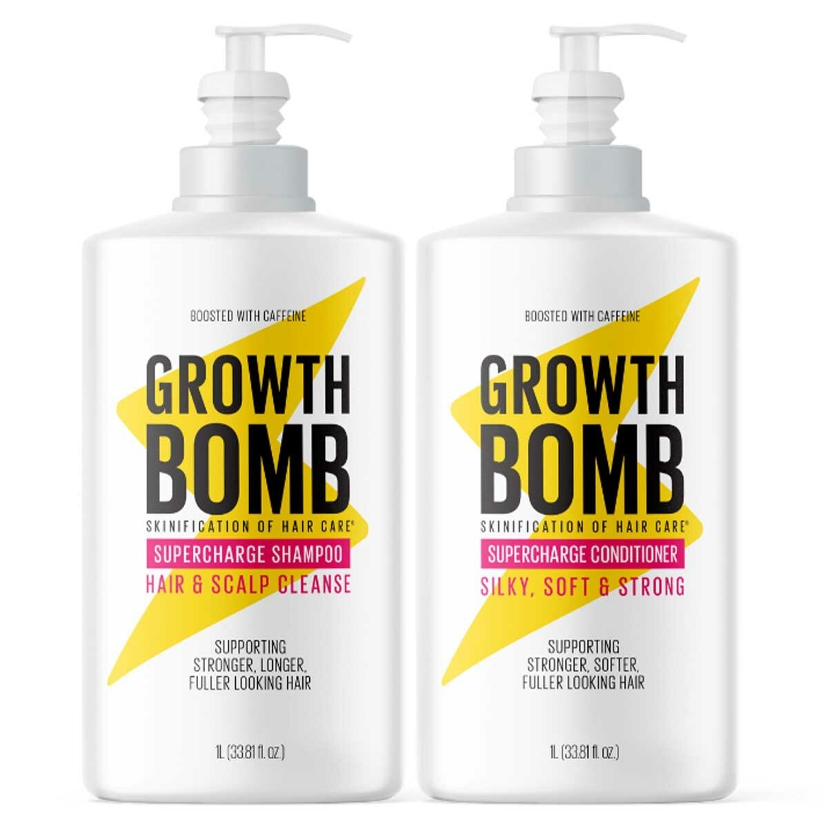 Growth Bomb Supercharge Shampoo & Conditioner 2x1L