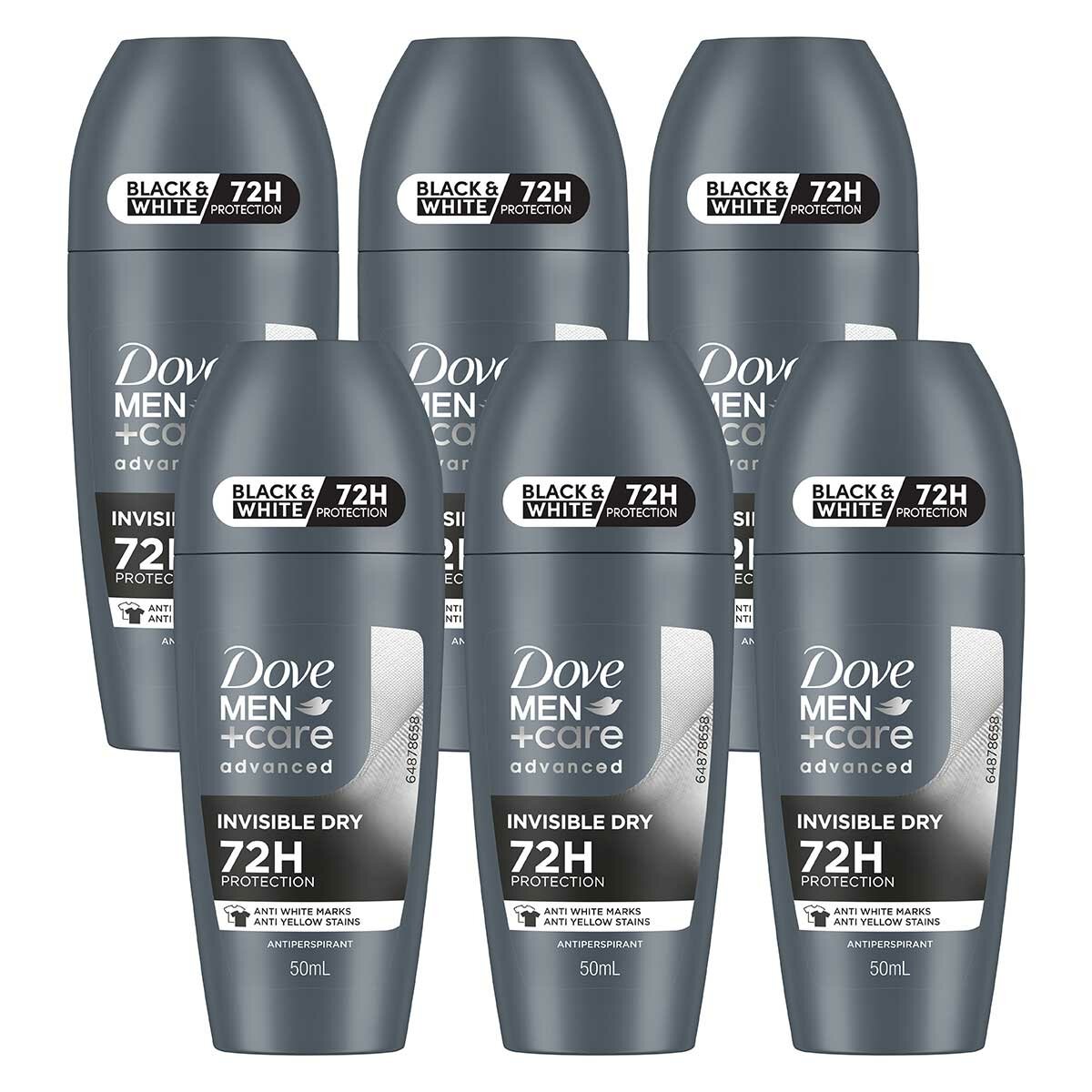 Dove Men Women Advanced Care Roll On Antiperspirant 6x50 ml