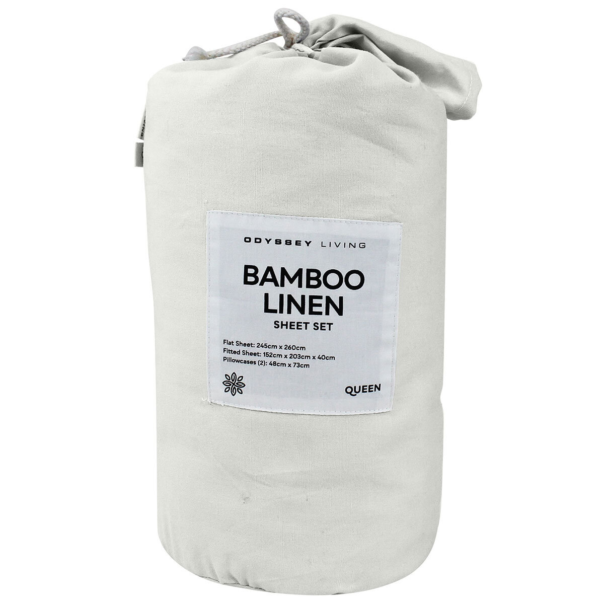 Odyssey Living Bamboo Linen Sheet Set 4 Piece Queen Silver