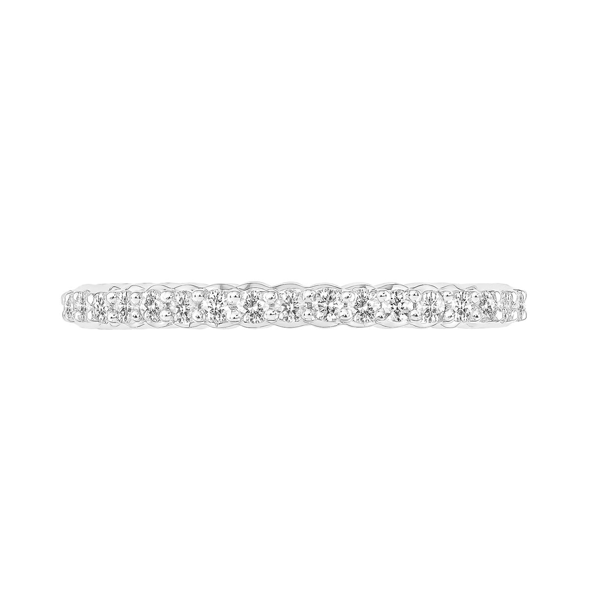 18KT White Gold 0.23ctw Diamond Prong Set Band Ring/