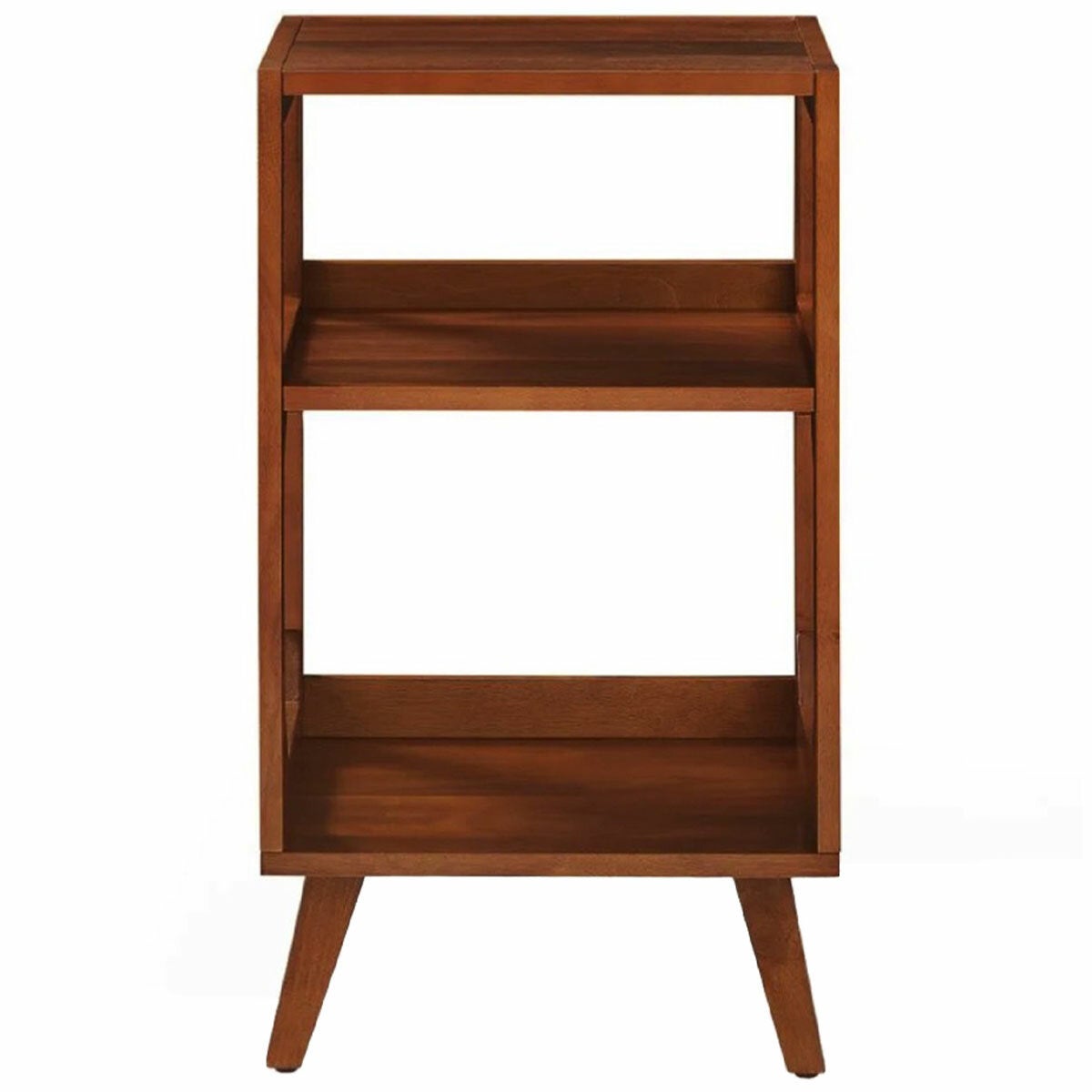 Crosley Asheville Record Player Stand, Storage for Vinyl Records - Walnut