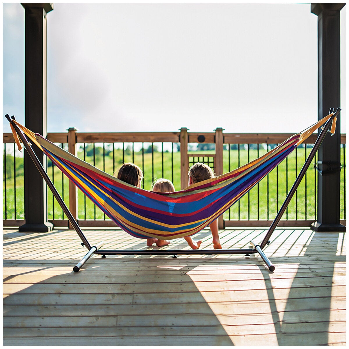 Vivere Double Cotton Hammock with Stand 280cm Vivere Double Cotton Hammock with Stand 280cm