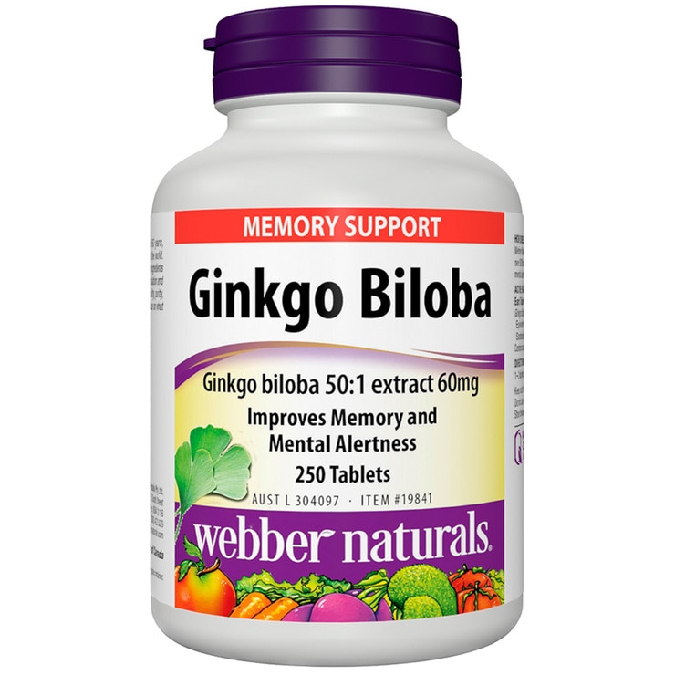 ber Naturals Ginkgo Biloba 501 Extract 60mg 250 Tablets Costco