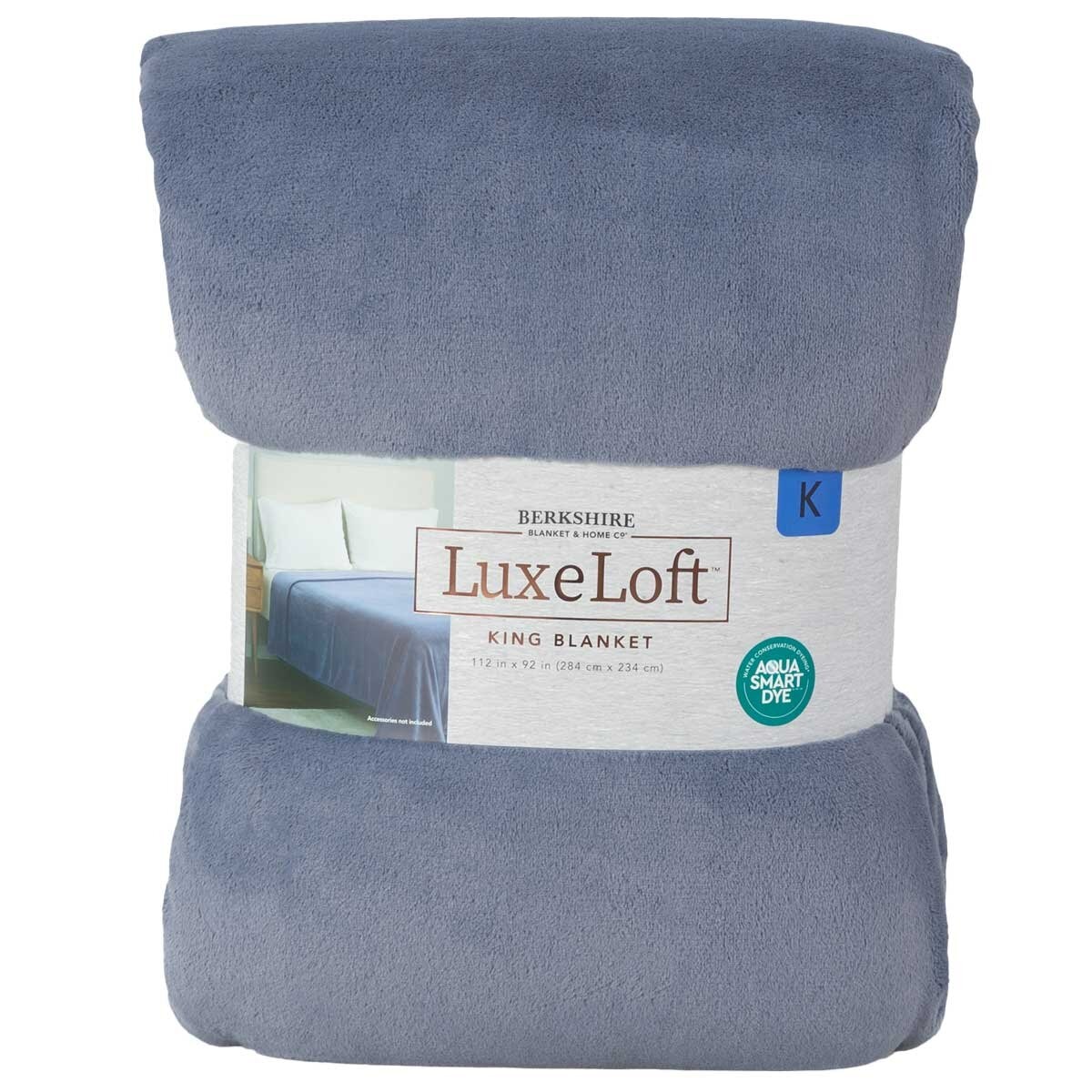 Berkshire Luxe Loft Blanket King Blue