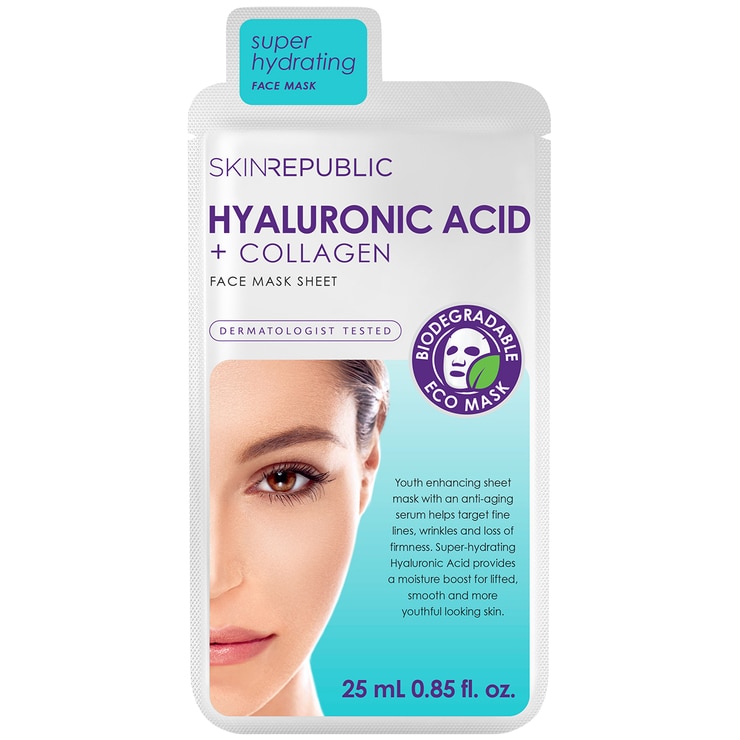 Skin Republic Hyaluronic Acid + Collagen Sheet Masks 10pk Costco Australia