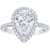 3.46ctw Pear Halo Ring