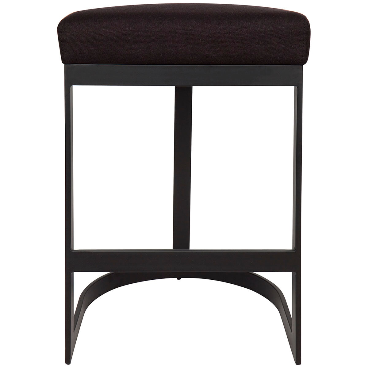 Cafe Lighting Brooke Black Kitchen Stool Black Linen