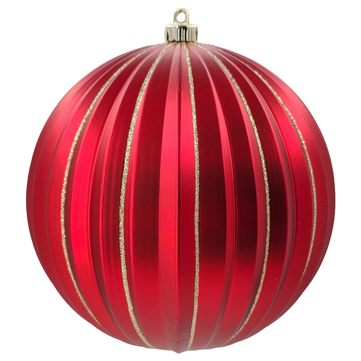 Holiday Ornament 250mm 3 Piece Red Green And Gold