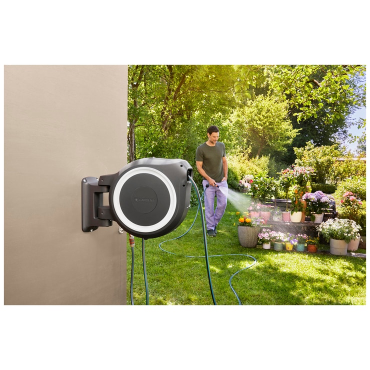 Gardena 25m Wall Mounted Auto Reel Hose Costco Australia