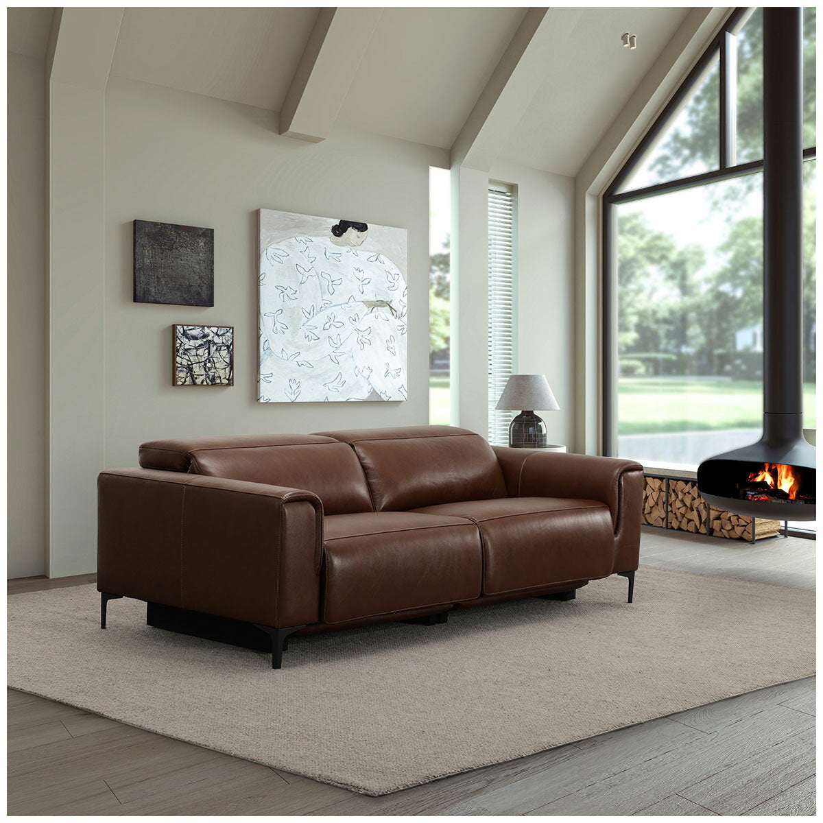 D38 268050 Hudson Power Leather Sofa D38 268050 Hudson Power Leather Sofa