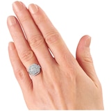 18KT White Gold 1.40ctw Round Brilliant and Baguette Diamond Ring