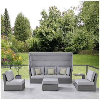 OVE Decors Long Island Patio Sectional Daybed 5 Piece Set