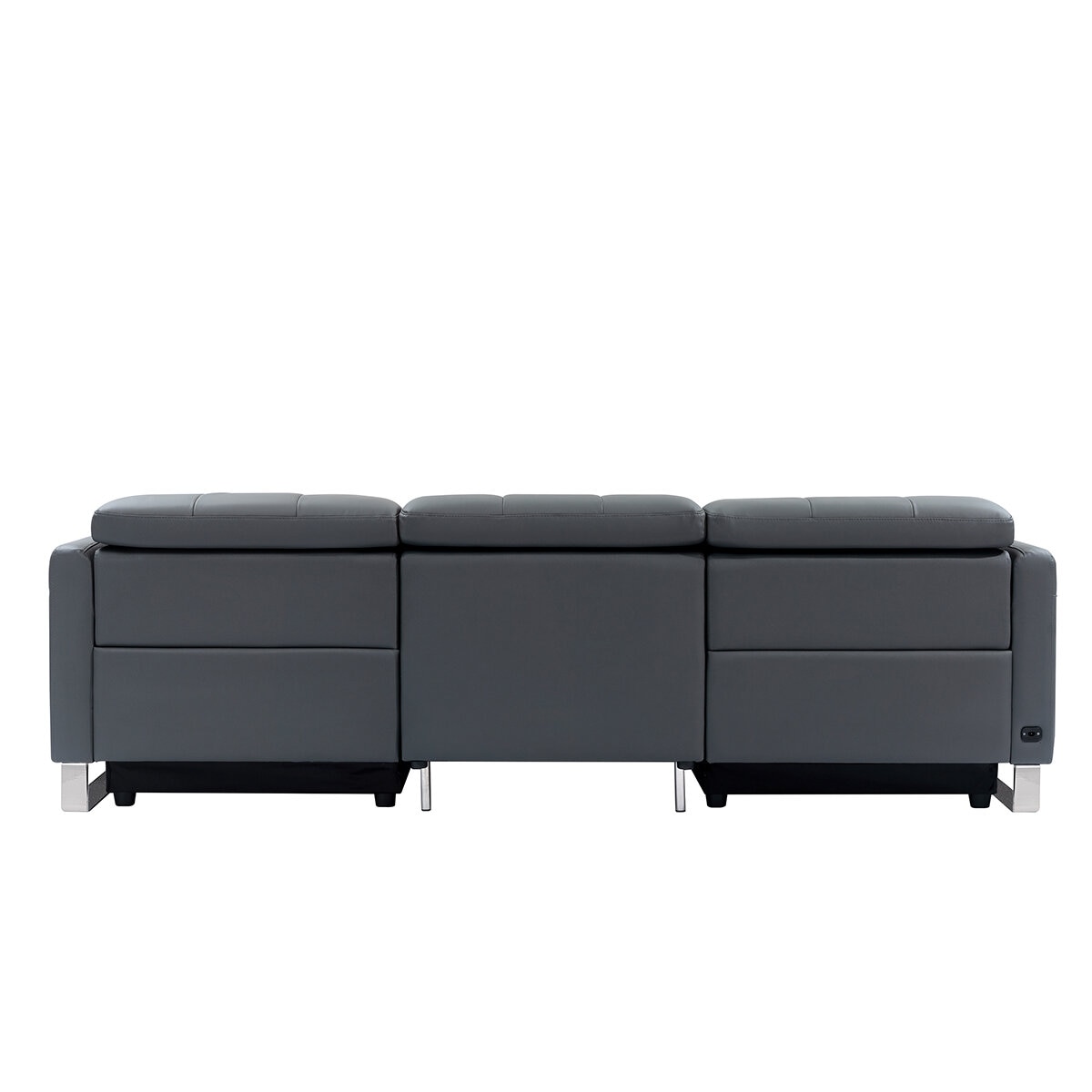 Valencia Lenard Leather Recliner Sofa With Metal Legs