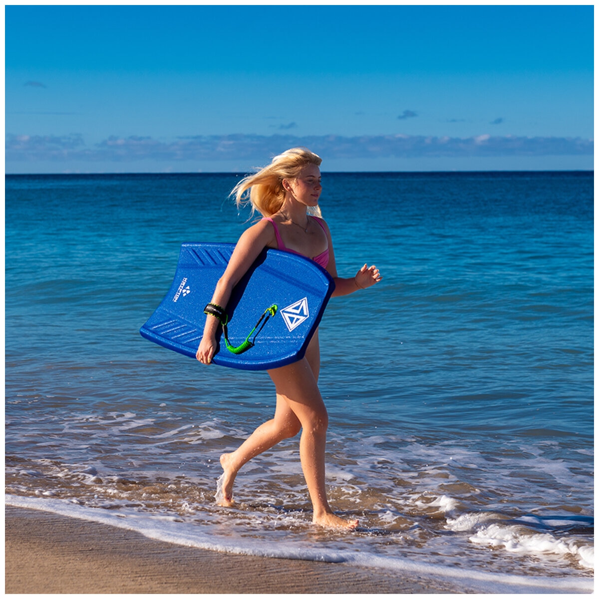 Scott Burke Surf Krypton EPS Bodyboard With Leash Blue